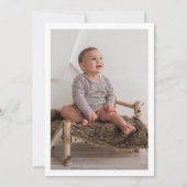 2ワイルドニュートラル葉ズフォト誕生日招待状 招待状 (裏面)