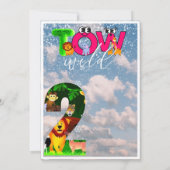 2ワイルドバースデーパーティーサファリ動物パーティー 招待状 (裏面)