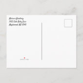 2ワイルドピンクサファリキリンフローラ誕生日パーティー インビテーションポストカード (裏面)