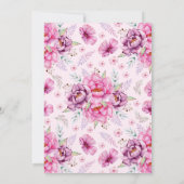 2ワイルドピンクサファリキリンフローラ誕生日パーティー 招待状 (裏面)