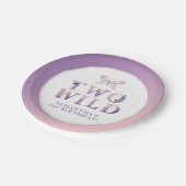 2ワイルドフローラセカンドバースデーパーティープレート ペーパープレート (アングル)