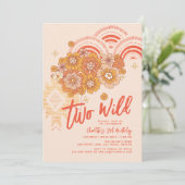 2ワイルドボホフローラグルーヴィー2nd誕生日パーティー 招待状 (スタンド正面)