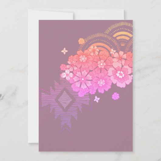 2ワイルドボホフローラグルーヴィー2nd誕生日パーティー 招待状 (裏面)