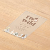 2ワイルドレトロニュートラル離れ誕生日招待状 アクリル招待状 (レイダウン)