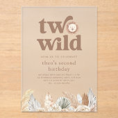2ワイルドレトロニュートラル離れ誕生日招待状 アクリル招待状 (正面)