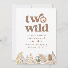 2ワイルドレトロニュートラル離れ誕生日招待状 招待状