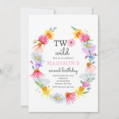 2ワイルド春ガーデンワイルドフラワーバースデーパーティー 招待状 (正面)