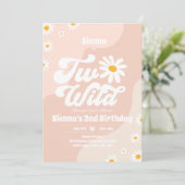 2ワイルド第2誕生日パーティーボホフローラデイジー 招待状 (スタンド正面)