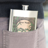 2ヴィンテージおもしろいラブグリーンフログムーン フラスク (インサイチュ)