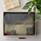 2ヴィンテージスケルトン結婚ブラックデコパージュ 薄葉紙 (ギフト)