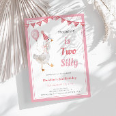 2ヶ間抜けース2ndバースデーガールピンク 招待状