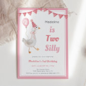 2ヶ間抜けース2ndバースデーガールピンク 招待状