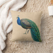 2一致の枕の孔雀の枕カラフル1 クッション (ブランケット)
