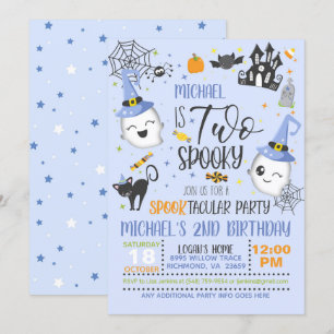 2不気味誕生日招待状 – 青 招待状