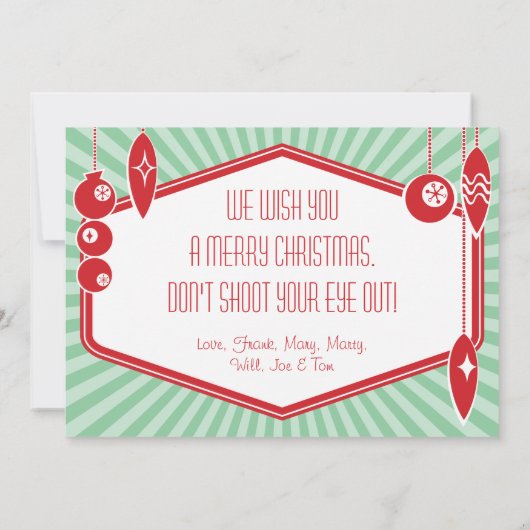 2世紀半ばモダンのクリスマス用フォトカード シーズンカード (裏面)