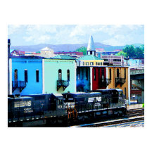 2両ロアノークVAが牽引する列車