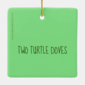 2亀はクリスマスの飾り セラミックオーナメント (裏面)