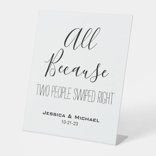 2人おもしろいが右かわいいスワイプ 台座サイン (正面)