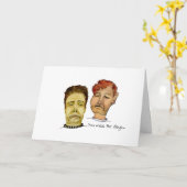 2人おもしろいの恋しく思良い日 カード (黄色い花)