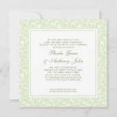 2人がキリスト教の緑に結婚なる 招待状 (裏面)