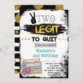 2人がパーティー・ガール・やめテーマの招待を受ける 招待状 (正面/裏面)