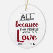 2人が写真に恋をしたからよ セラミックオーナメント (左)