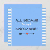 2人が右にスワイプしたから ベビーシャワーin 招待状 (正面/裏面)