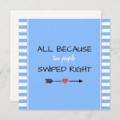 2人が右の赤ん坊シャワーをスワイプしたためすべて サンキューカード (正面/裏面)