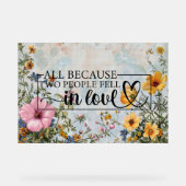 2人が恋に落ちたからこそ引用文 アクリルサイン (正面)