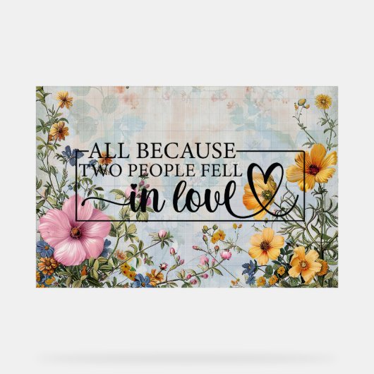 2人が恋に落ちたからこそ引用文 アクリルサイン (正面)