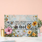 2人が恋に落ちたからこそ引用文 アクリルサイン (ウェディング)