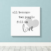 2人が恋に落ちたからモダンシンプル キャンバスプリント (インサイチュ (ウッドフロア))