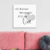 2人が恋に落ちたからモダンシンプル キャンバスプリント (インサイチュ (リビング))