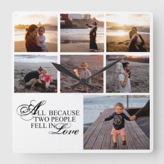 2人が恋に落ちたから スクエア壁時計