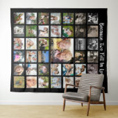 2人が恋に落ちたために記念写真コラージュ タペストリー (インサイチュ(横))