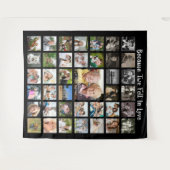 2人が恋に落ちたために記念写真コラージュ タペストリー (正面(横))