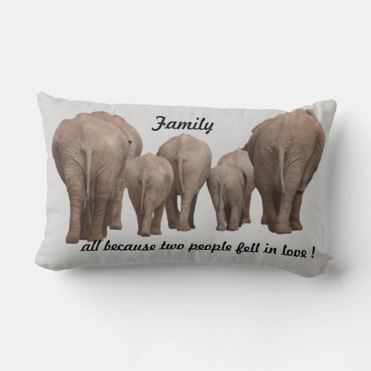 2人が象恋に落ちたので家族 ランバークッション (裏面)