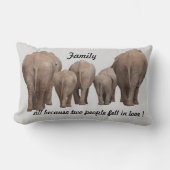 2人が象恋に落ちたので家族 ランバークッション (正面)