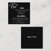 2人が1つになる ブラック エンクロージャーカード (正面/裏面)