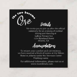 2人が1つになる ブラック エンクロージャーカード