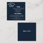 2人が1つのネイビーブルーになる エンクロージャーカード (正面/裏面)