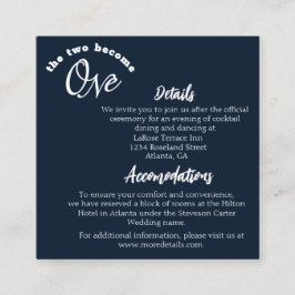 2人が1つのネイビーブルーになる エンクロージャーカード