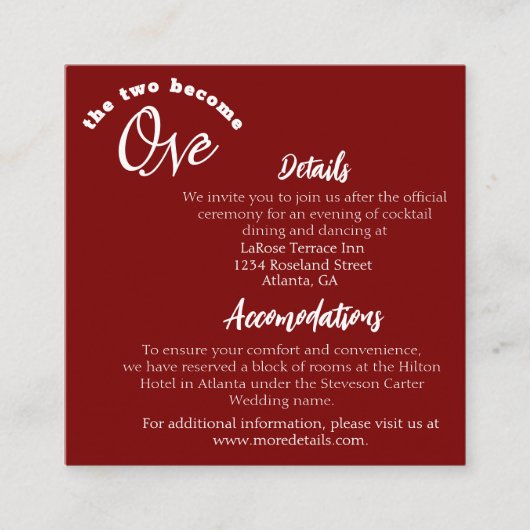 2人が1人のブルゴーニュになる エンクロージャーカード (正面)