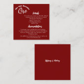 2人が1人のブルゴーニュになる エンクロージャーカード (正面/裏面)