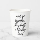 2人でライフ・ラブ結婚の紙カップを作る 紙コップ (裏面)