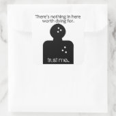 2人で死ぬ価値がない スクエアシール (バッグ)