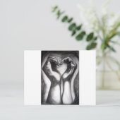 2人で1人のハート ポストカード (スタンド正面)