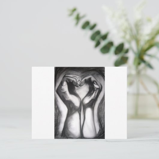 2人で1人のハート ポストカード (スタンド正面)