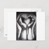 2人で1人のハート ポストカード (正面/裏面)