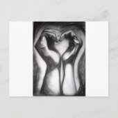 2人で1人のハート ポストカード (正面)